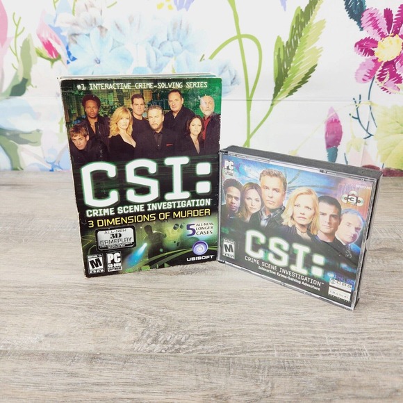 CSI PC Game Lot Of 2 CSI Crime Scene Investigation CSI 3 Dimensions Of Murder - Picture 1 of 11